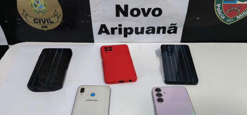 A Polícia Civil do Amazonas (PC-AM), por meio da 73ª Delegacia Interativa de Polícia (DIP) de Novo Aripuanã (a 227 quilômetros de Manaus), recuperou, nesta semana, cinco aparelhos celulares que foram roubados e/ou furtados no município.